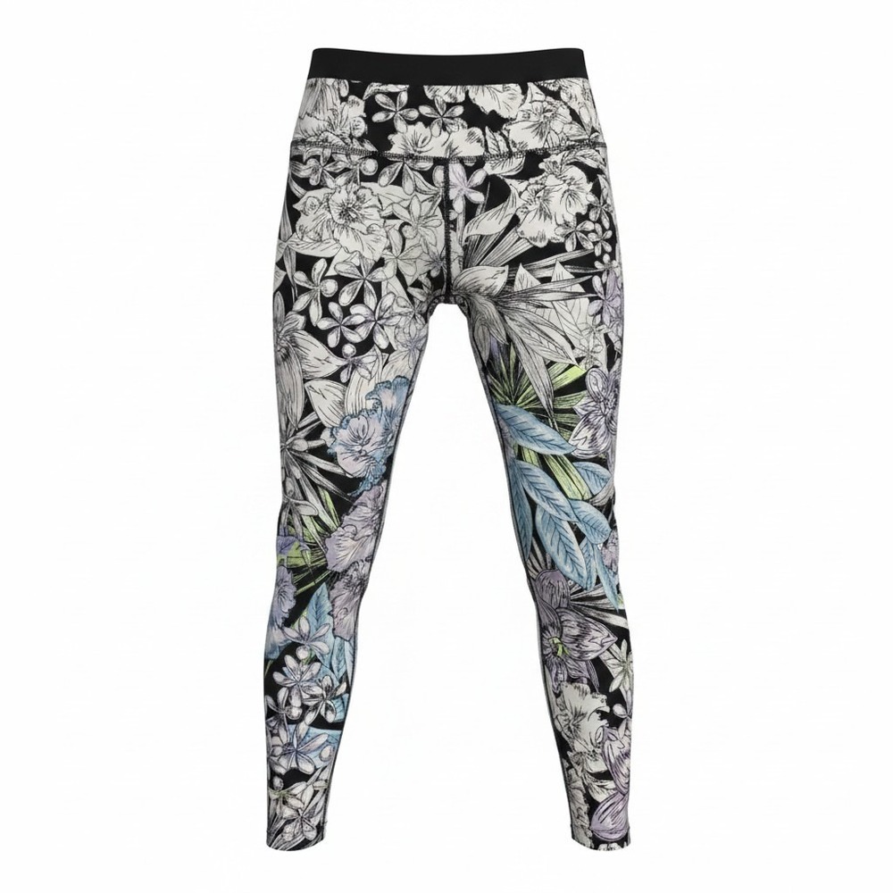 Leggings Calvin Klein Medium Womens‎ Black Floral Excellent Performance Athletic